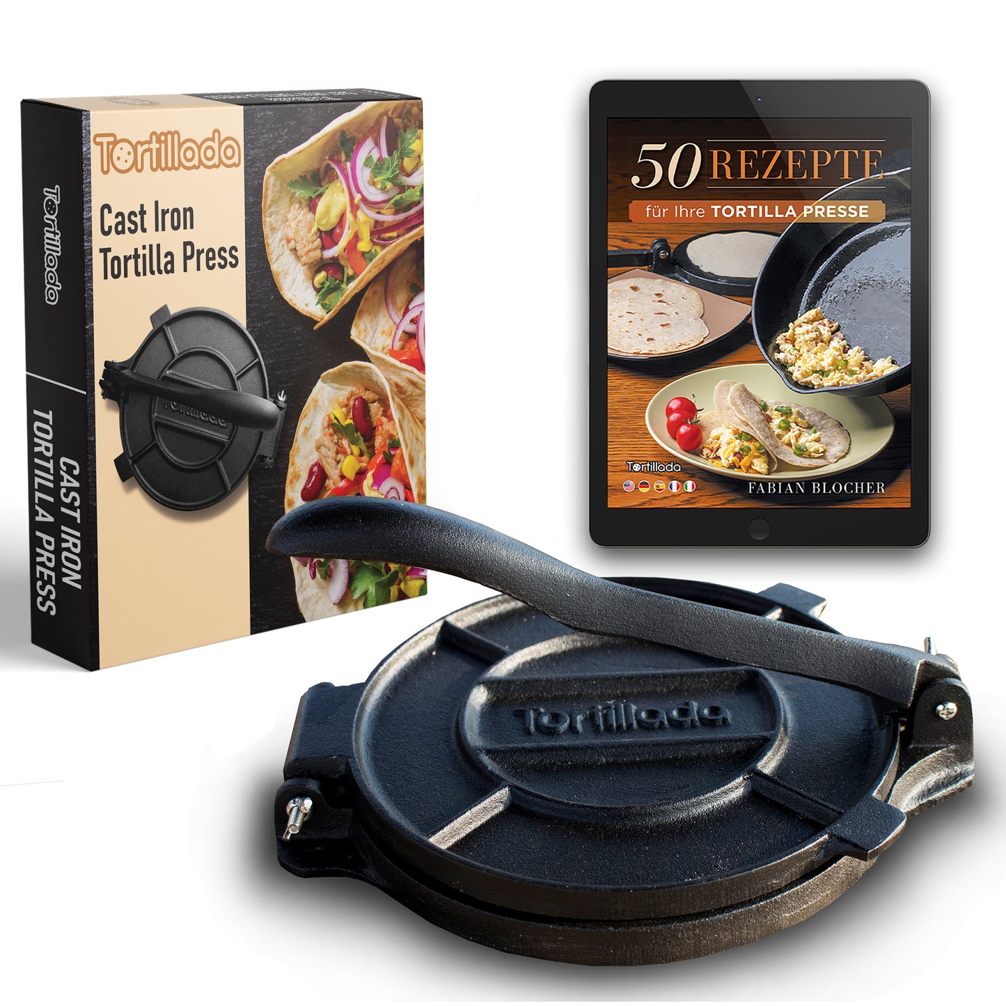 Cast Iron Tortilla Press Kit - The Shop by Cocina