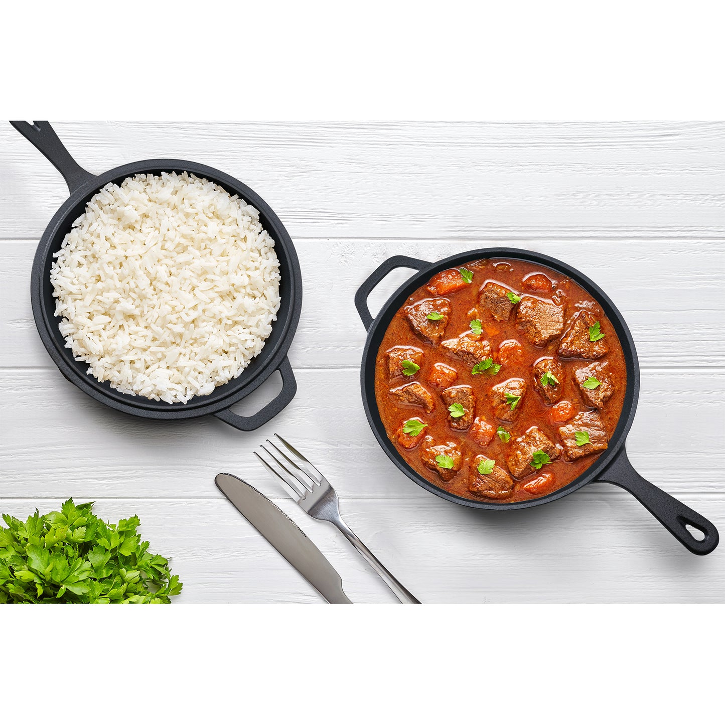 Cast Iron Skillet (10 inch) & Pot | Preseasoned Cast Iron  Combo Cooker + Handle Holder